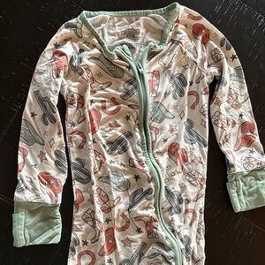 Caden Lane Buckaroo Cowboy Convertible Zip Romper